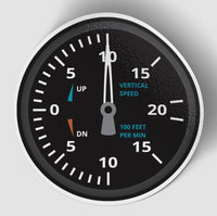 Thumbnail for Vertical Speed aviation themed sticker, weather-resistant vinyl.