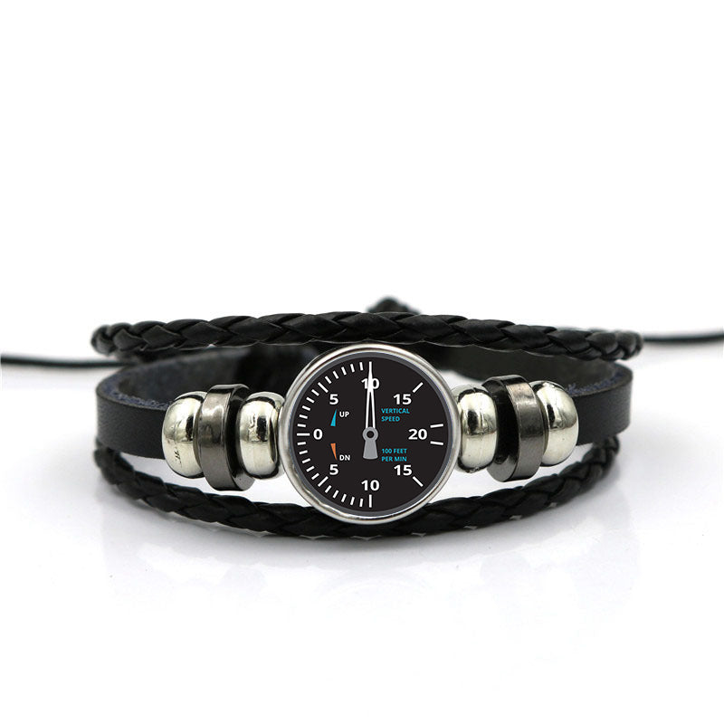 Vertical Speed Designed Leather Bracelets