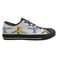 Thumbnail for Very Colourful Airplanes Designed Canvas Shoes (Men)