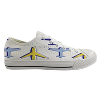 Thumbnail for Very Colourful Airplanes Designed Canvas Shoes (Men)