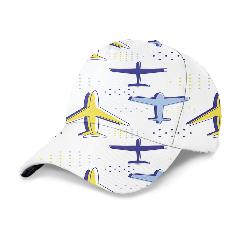 Very Colourful Airplanes Designed 3D Peaked Cap