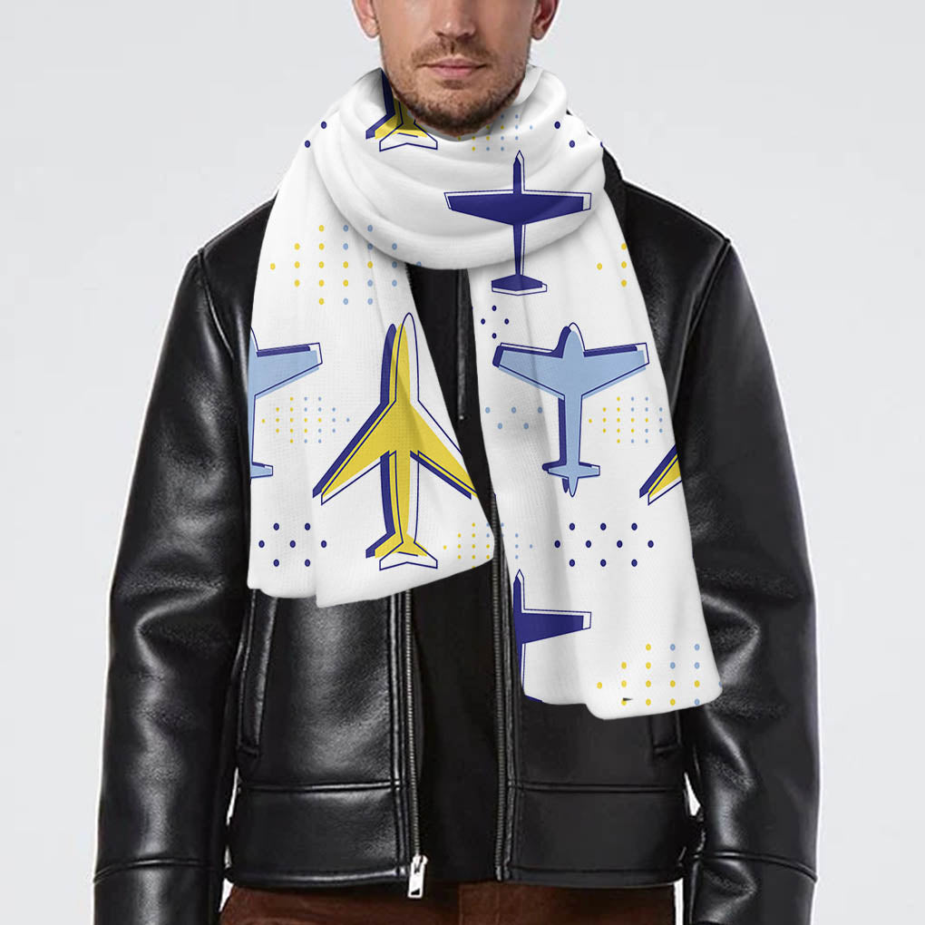 Very Colourful Airplanes Designed Scarfs