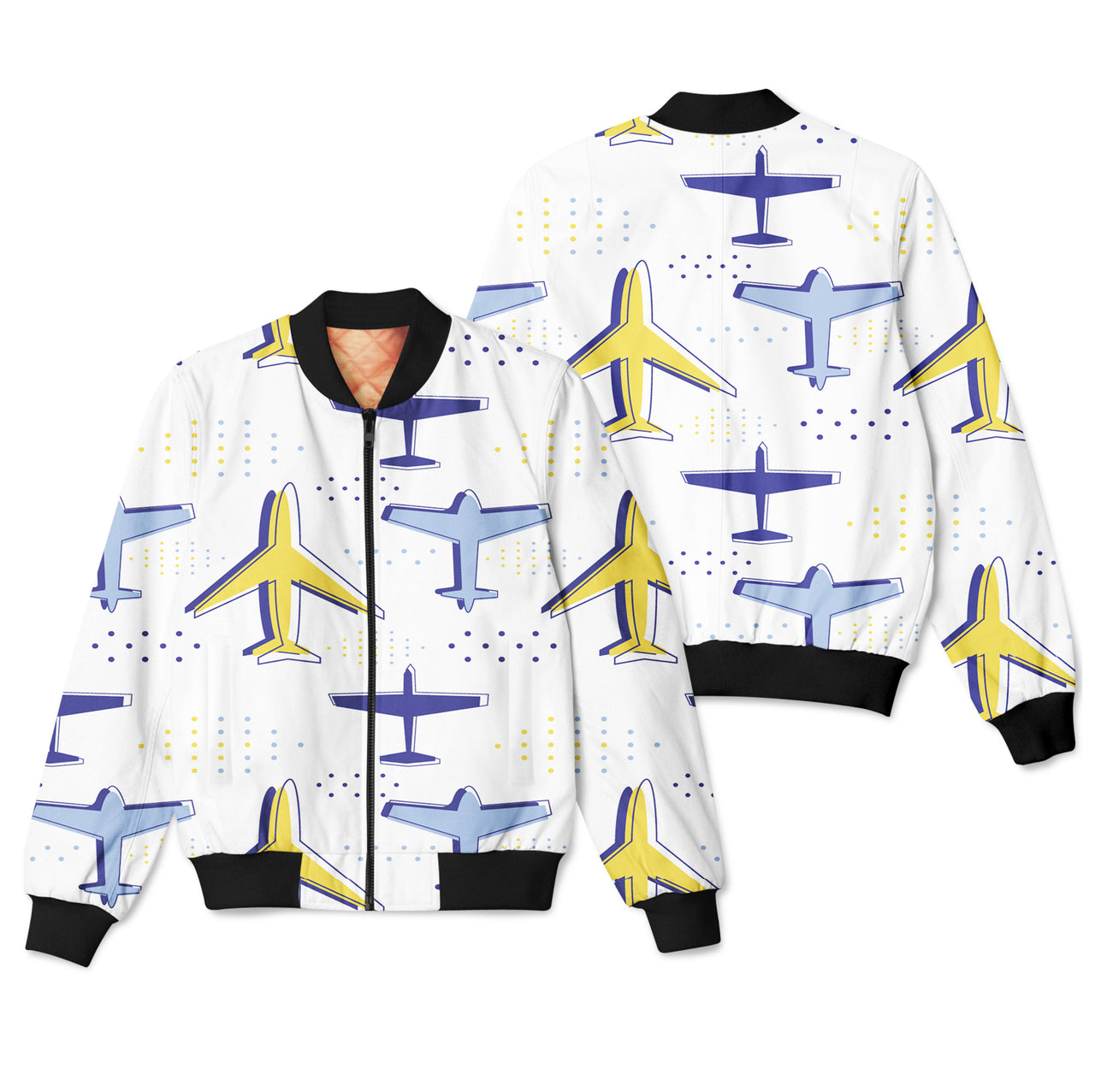 Very Colourful Airplanes Designed 3D Pilot Bomber Jackets