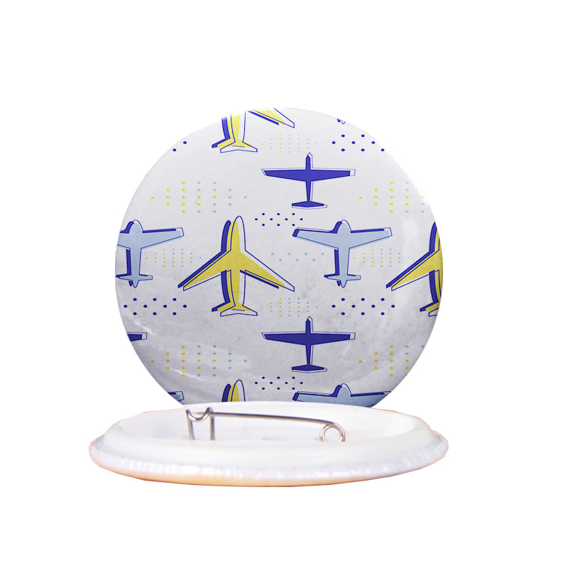 Very Colourful Airplanes Designed Pins