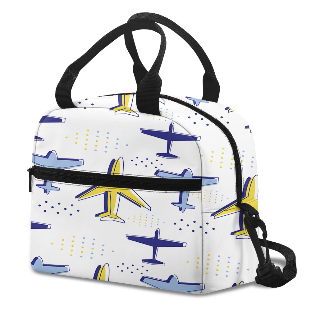 Very Colourful Airplanes Designed Lunch Bags
