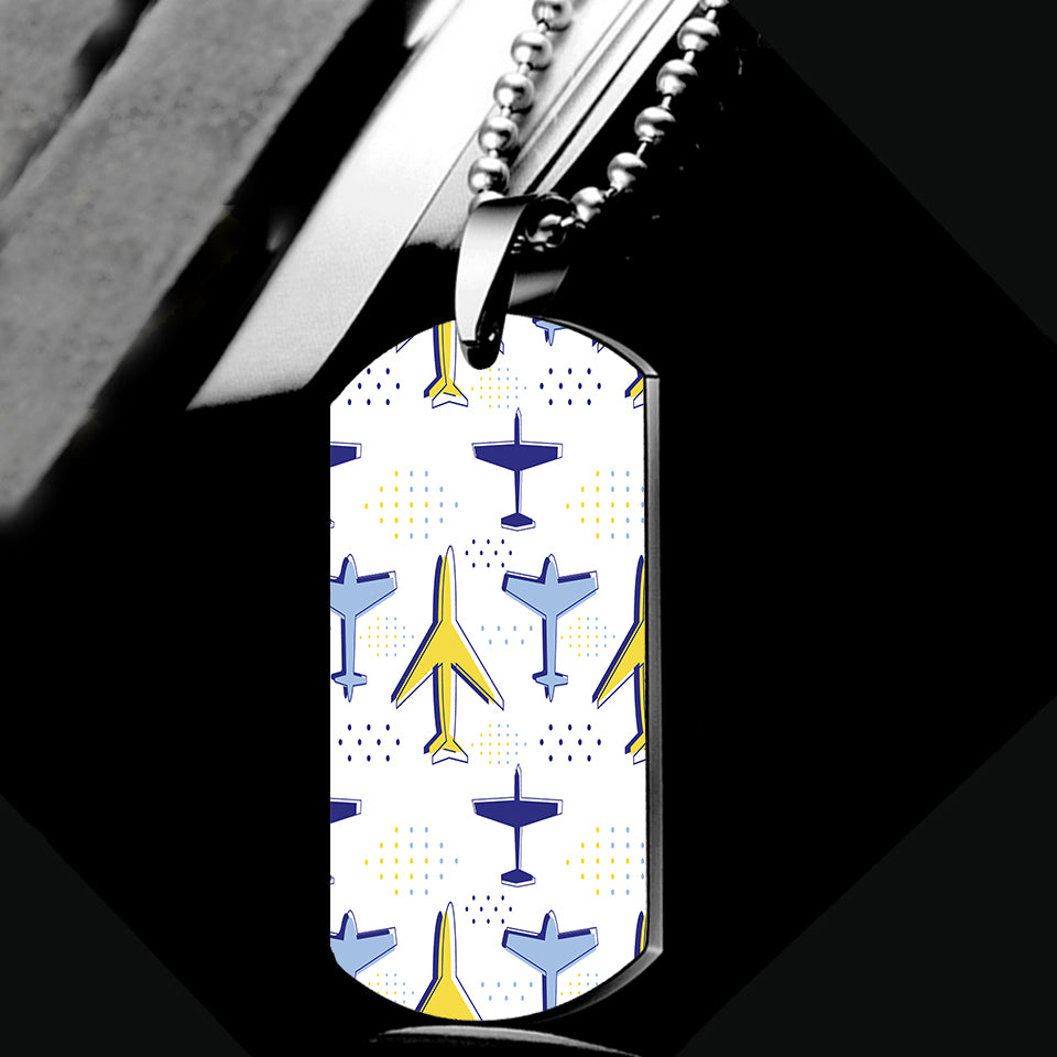 Very Colourful Airplanes Designed Metal Necklaces