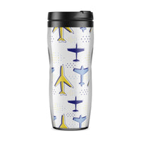Thumbnail for Very Colourful Airplanes Designed Travel Mugs