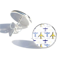 Thumbnail for Very Colourful Airplanes Designed Stud Earrings
