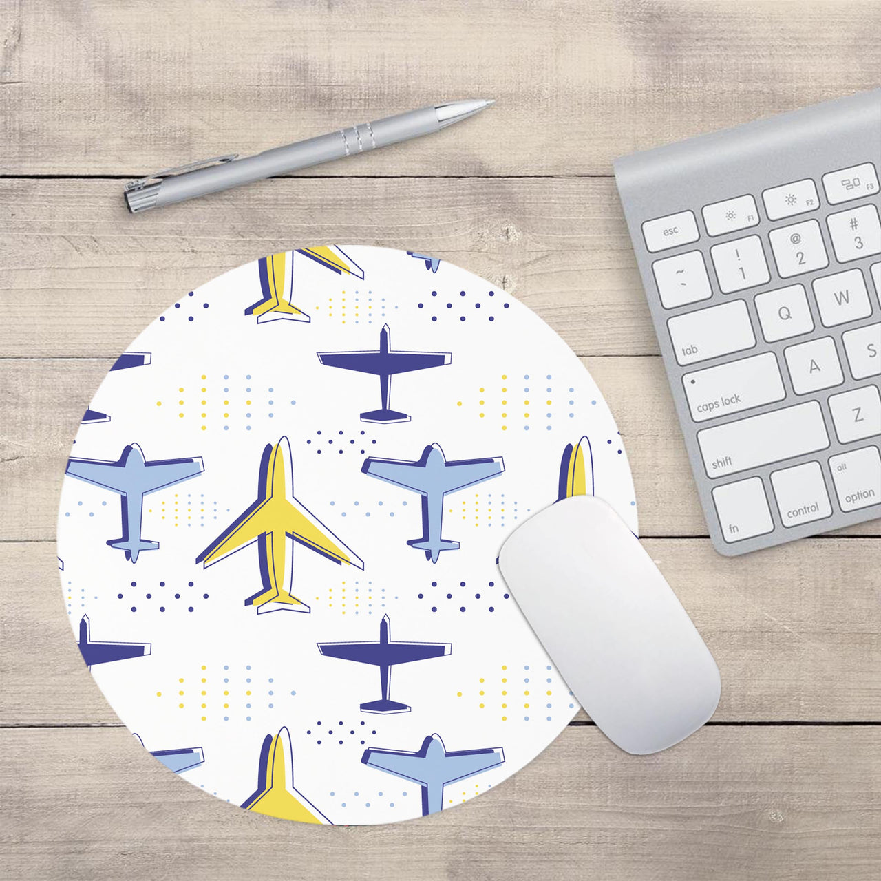 Very Colourful Airplanes Designed Mouse Pads
