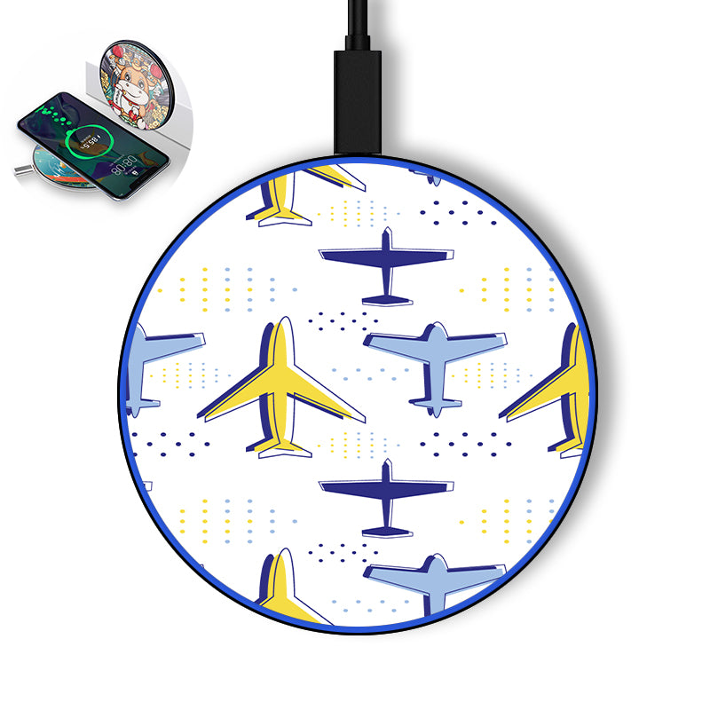 Very Colourful Airplanes Designed Wireless Chargers
