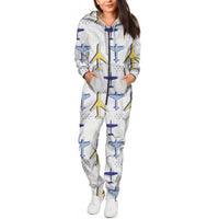 Thumbnail for Very Colourful Airplanes Designed Jumpsuit for Men & Women