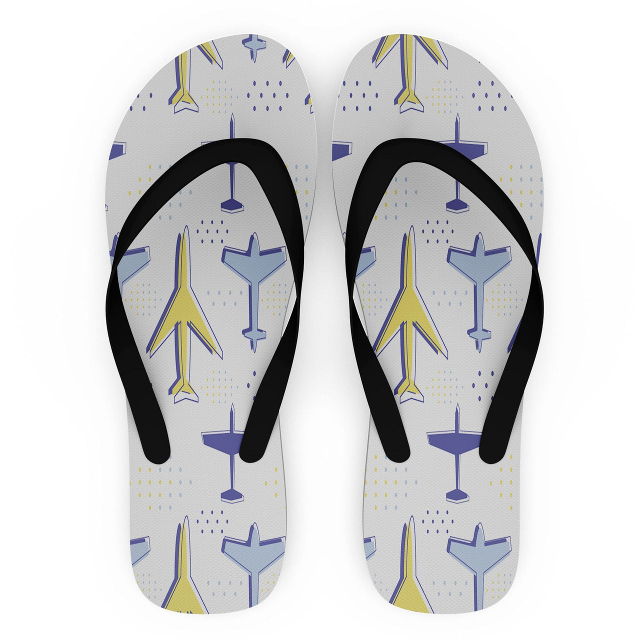 Very Colourful Airplanes Designed Slippers (Flip Flops)