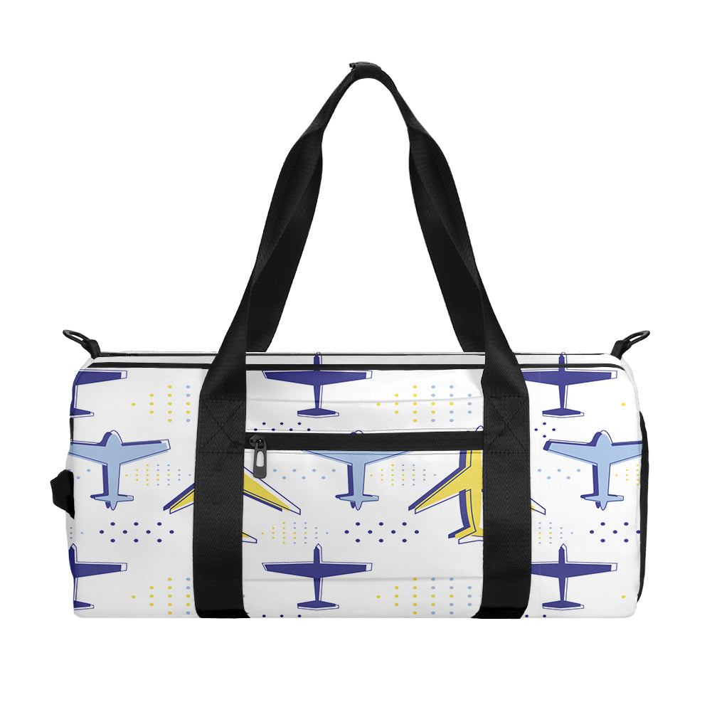 Very Colourful Airplanes Designed Sports Bag