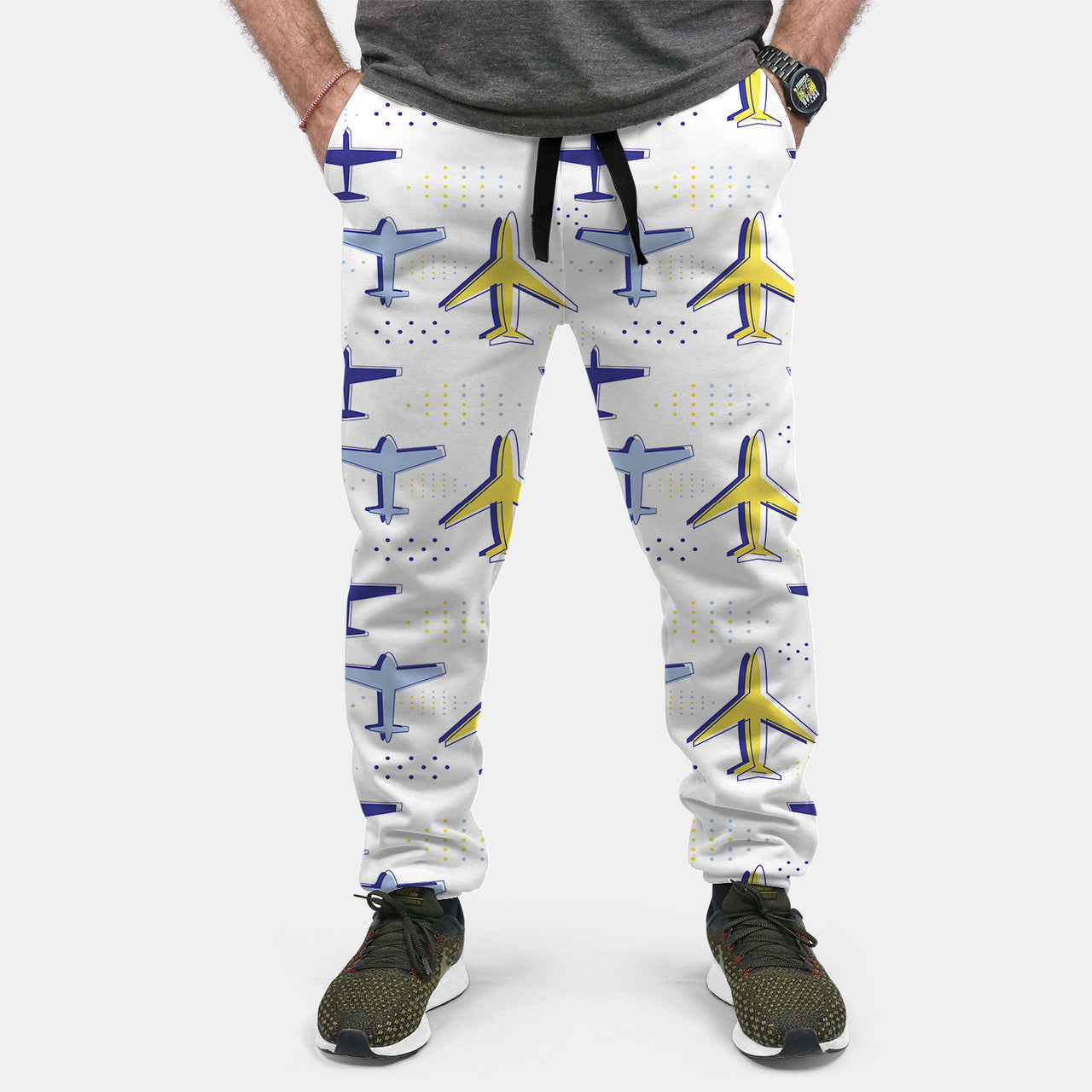 Very Colourful Airplanes Designed Sweat Pants & Trousers