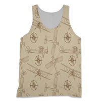 Thumbnail for Very Cool Vintage Planes Designed 3D Tank Tops