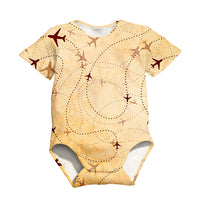 Thumbnail for Vintage Travelling with Aircraft Designed 3D Baby Bodysuits