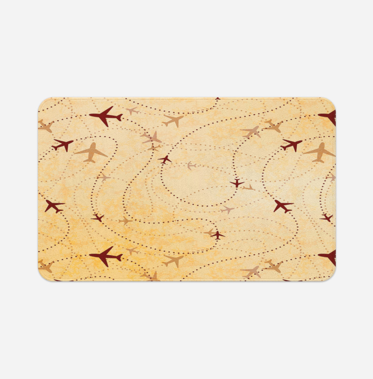Vintage Travelling with Aircraft Designed Bath Mats