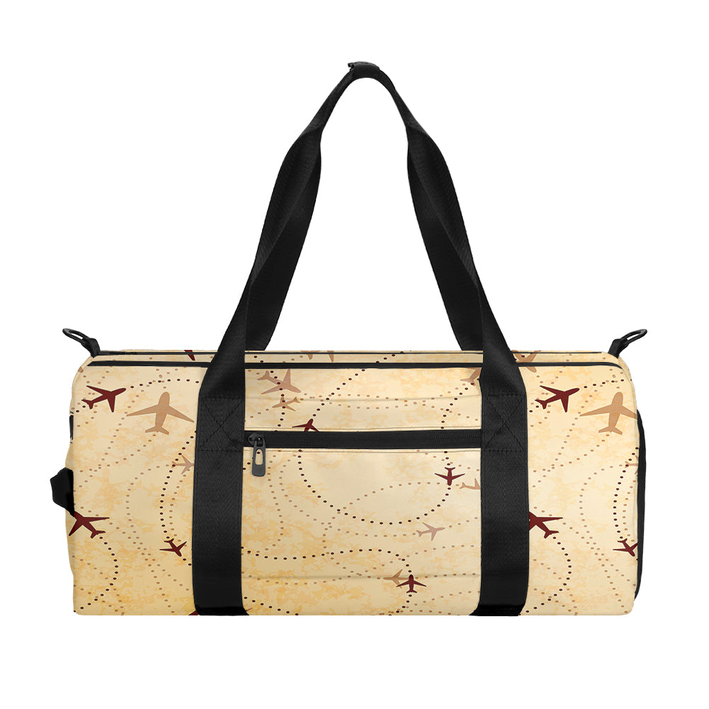 Vintage Travelling with Aircraft Designed Sports Bag