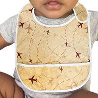Thumbnail for Vintage Travelling with Aircraft Designed Baby Bib