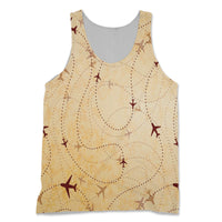 Thumbnail for Vintage Travelling with Aircraft Designed 3D Tank Tops