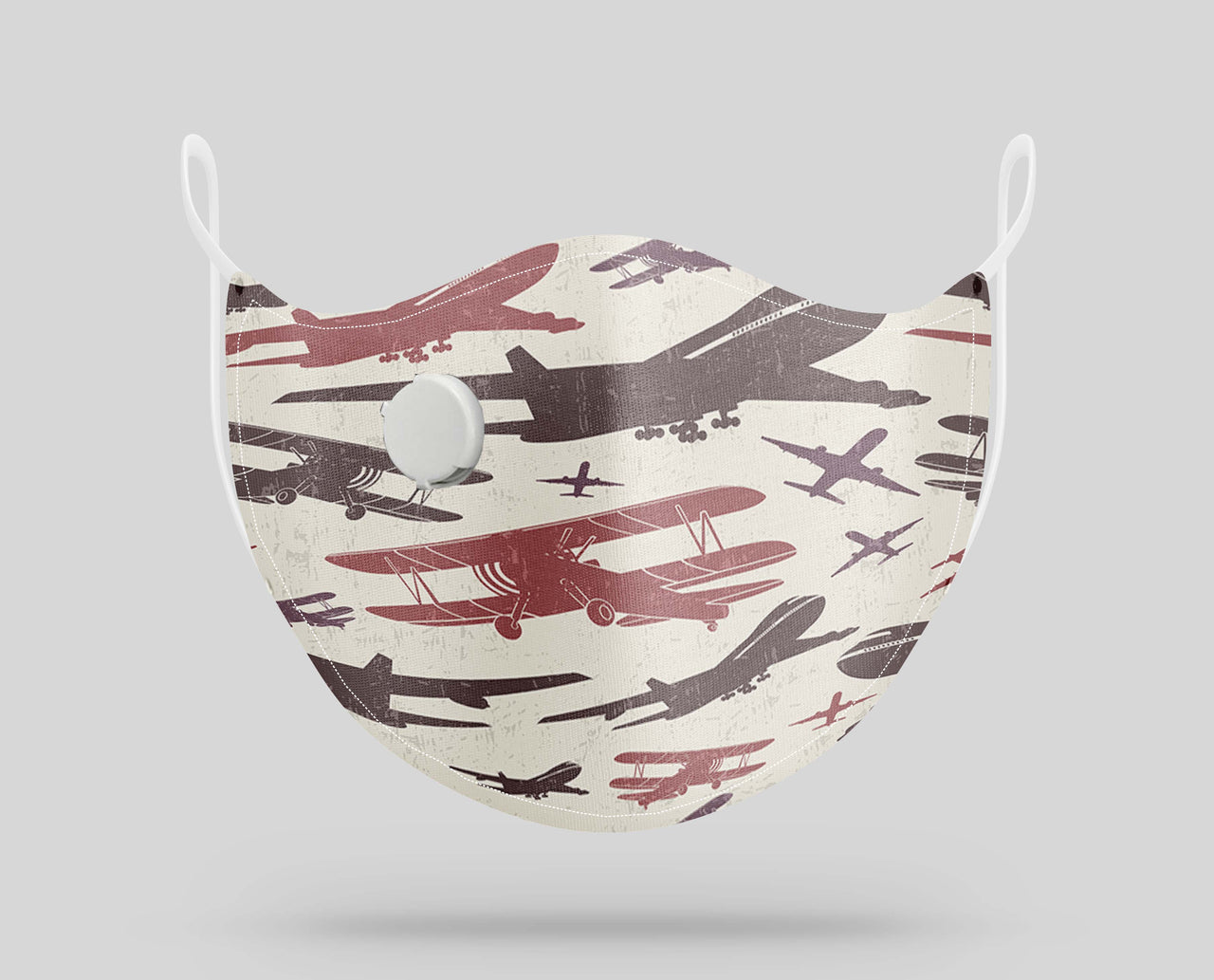 Vintage & Jumbo Airplanes Designed Face Masks