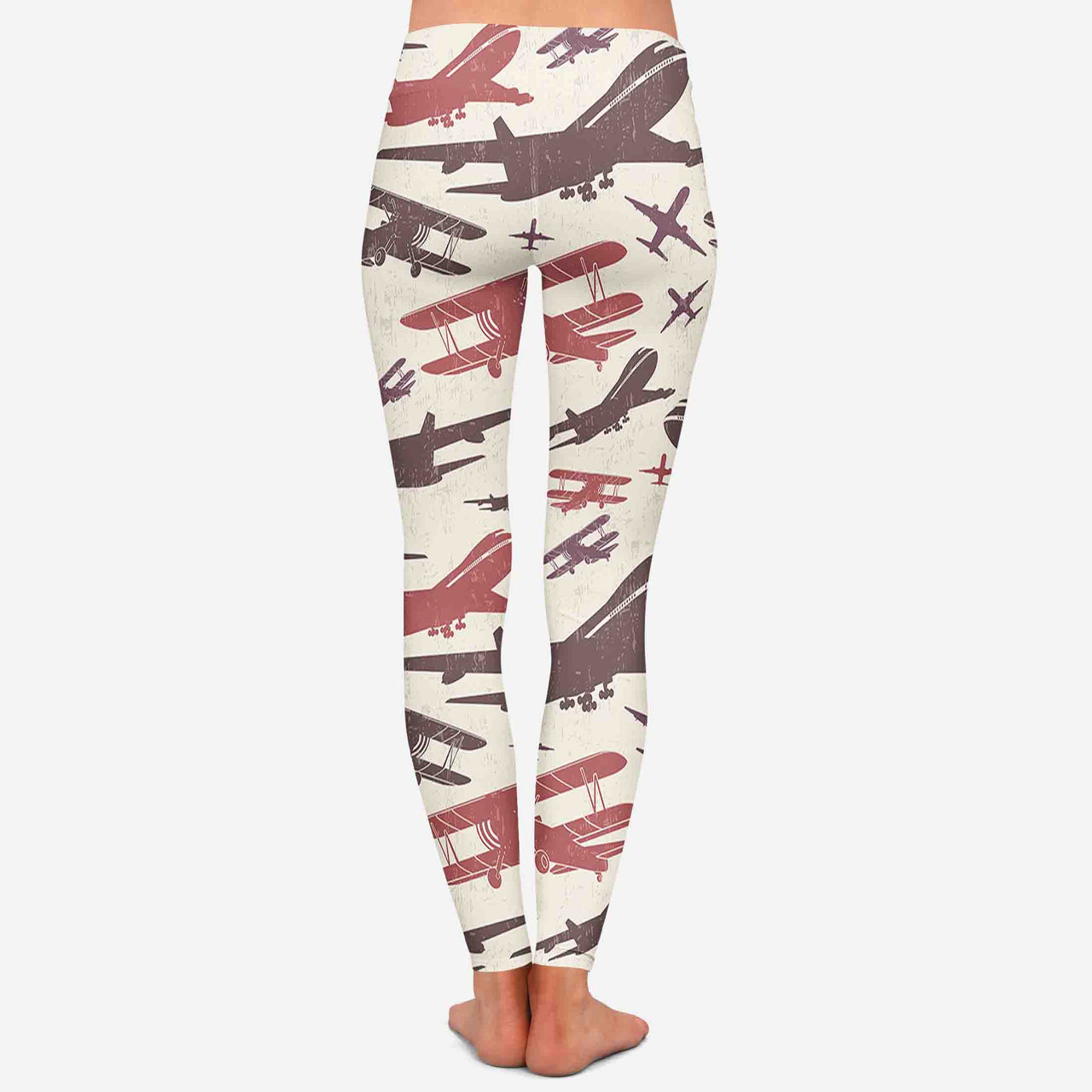 Vintage & Jumbo Airplanes Designed Women Leggins