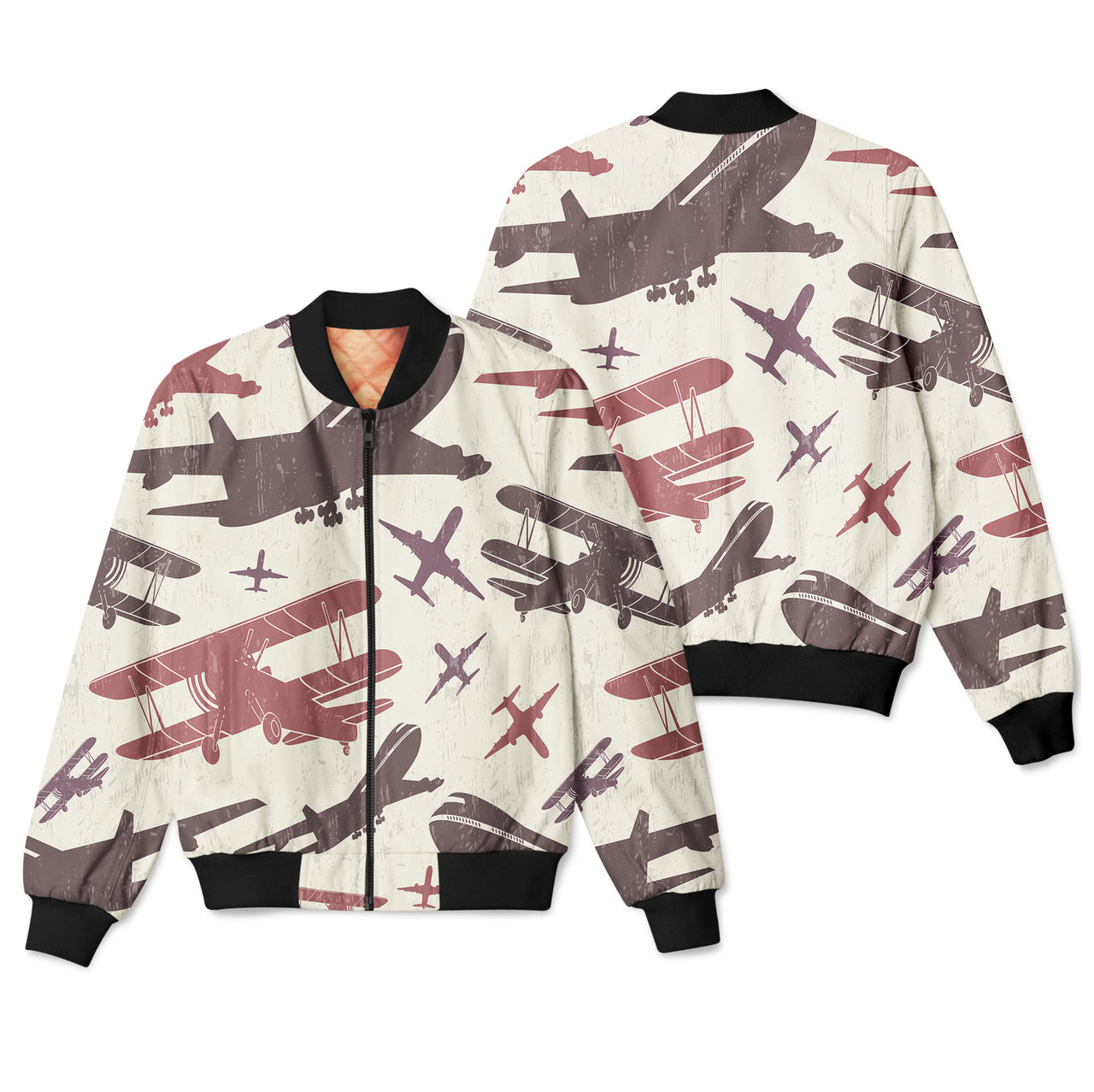 Vintage & Jumbo Airplanes Designed 3D Pilot Bomber Jackets