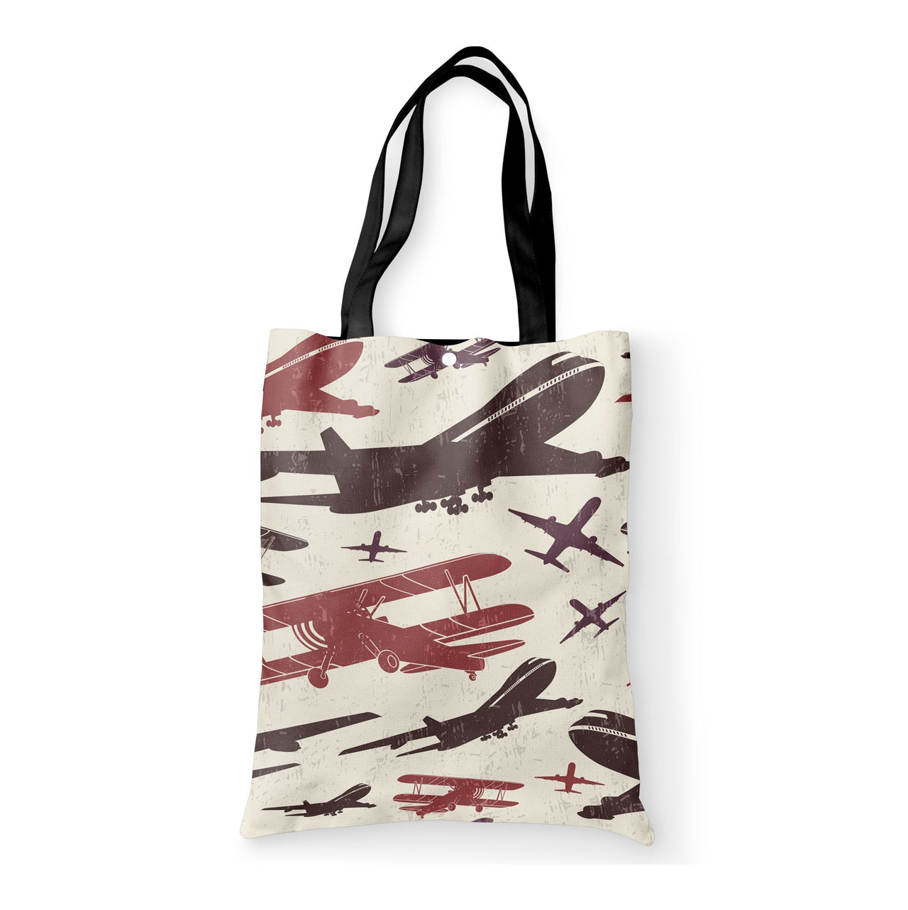 Vintage & Jumbo Airplanes Designed Tote Bags