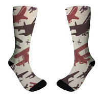 Thumbnail for Vintage & Jumbo Airplanes Designed Socks