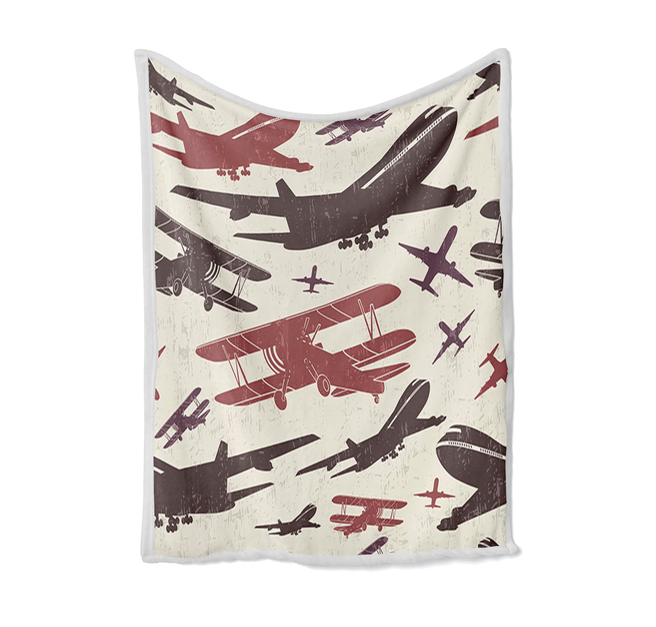 Vintage & Jumbo Airplanes Designed Bed Blankets & Covers