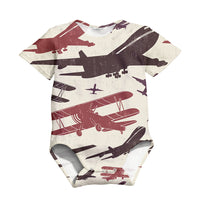Thumbnail for Vintage & Jumbo Airplanes Designed 3D Baby Bodysuits