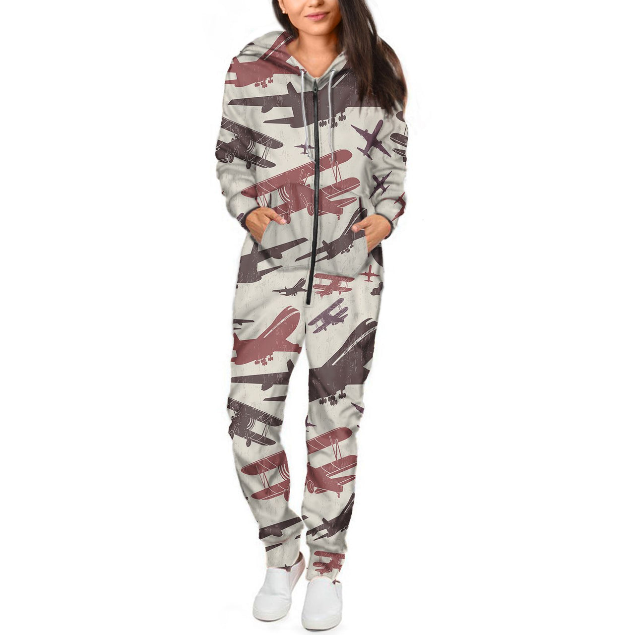 Vintage & Jumbo Airplanes Designed Jumpsuit for Men & Women