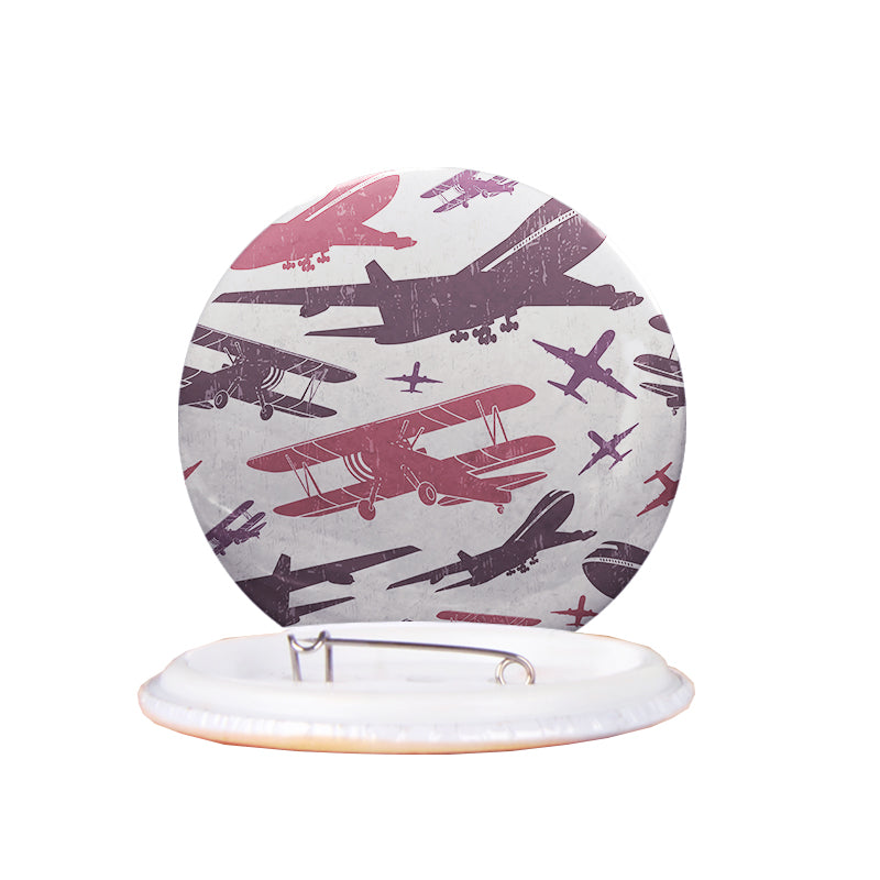 Vintage & Jumbo Airplanes Designed Pins