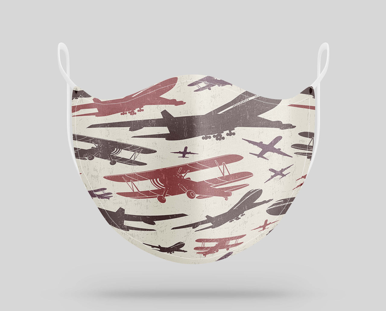 Vintage & Jumbo Airplanes Designed Face Masks