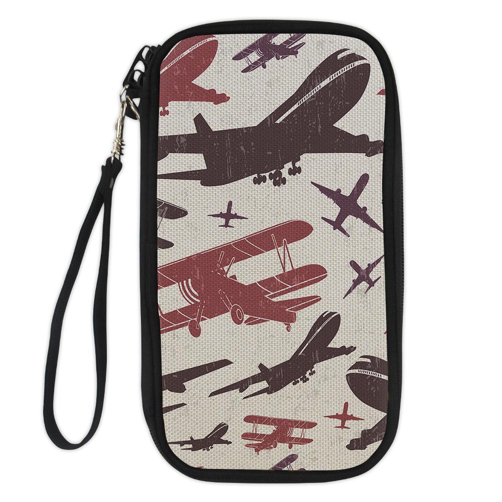 Vintage & Jumbo Airplanes Designed Travel Cases & Wallets
