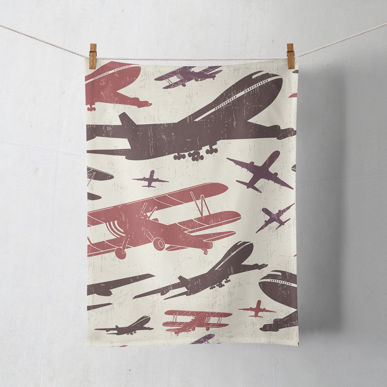 Vintage & Jumbo Airplanes Designed Towels