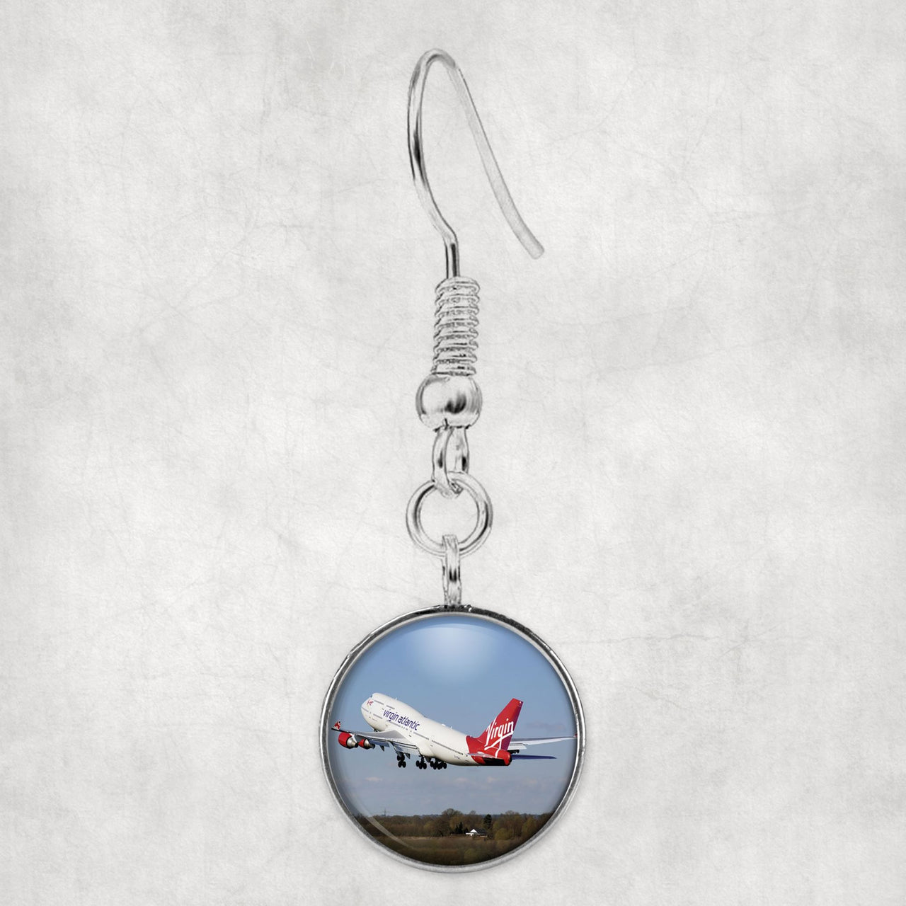 Virgin Atlantic Boeing 747 Designed Earrings