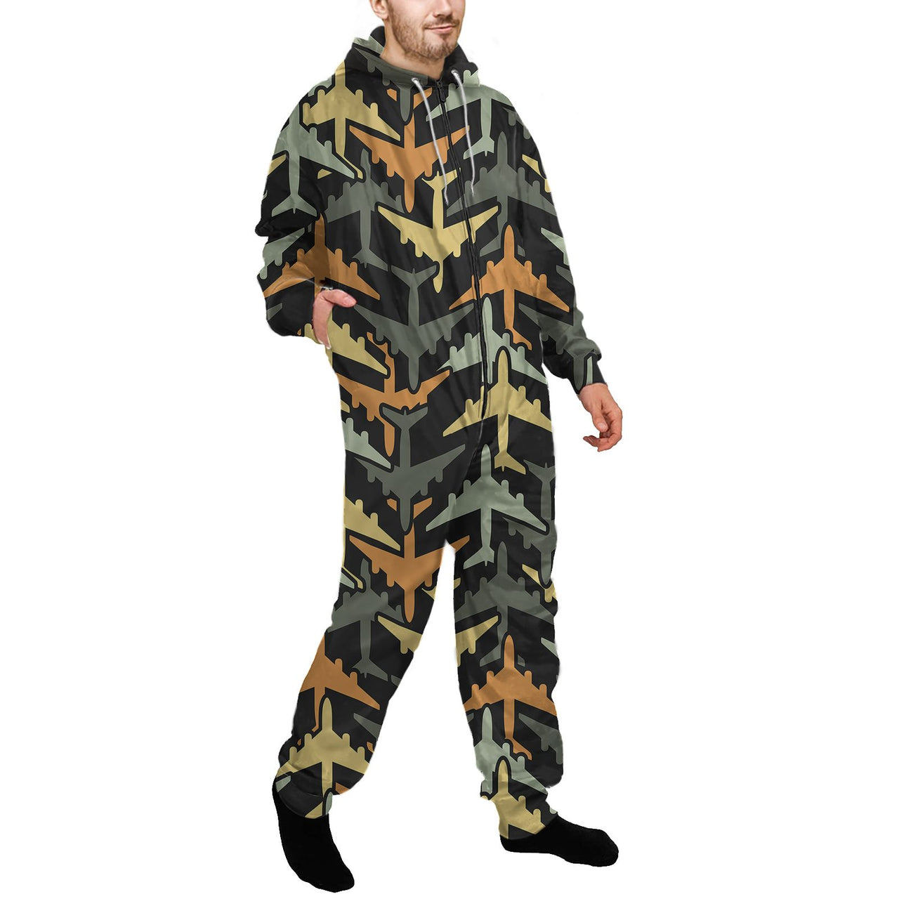 Volume 2 Super Colourful Airplanes Designed Jumpsuit for Men & Women