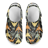Thumbnail for Volume 2 Super Colourful Airplanes Designed Hole Shoes & Slippers (WOMEN)