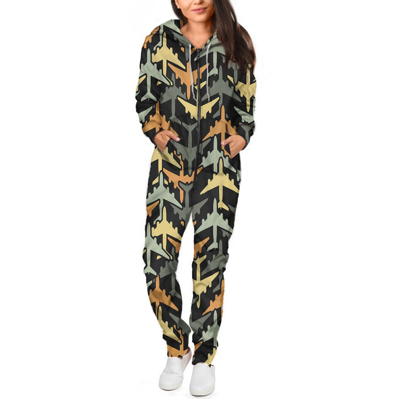 Volume 2 Super Colourful Airplanes Designed Jumpsuit for Men & Women