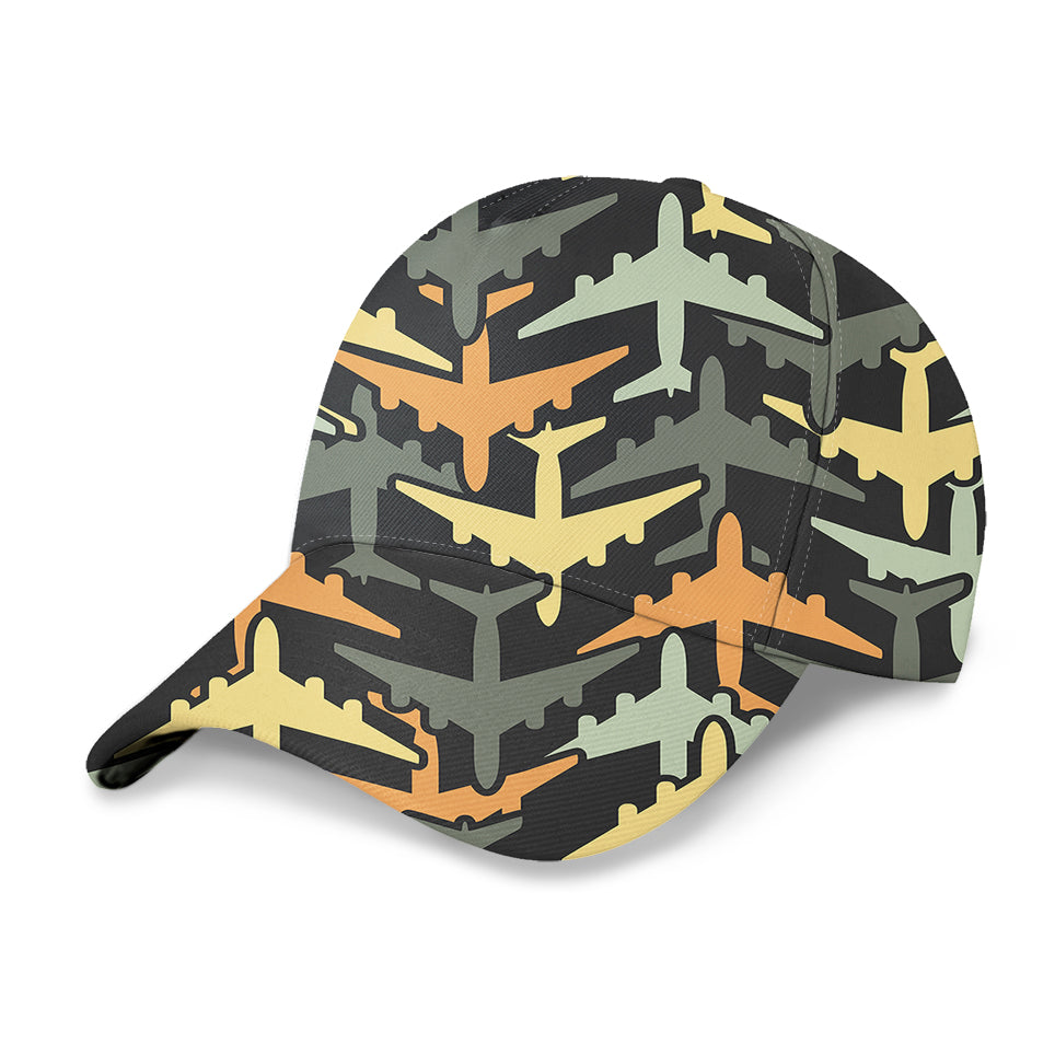 Volume 2 Super Colourful Airplanes Designed 3D Peaked Cap