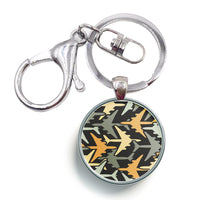 Thumbnail for Volume 2 Super Colourful Airplanes Designed Circle Key Chains