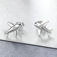 Thumbnail for Ultra High Quality 925 Silver Airplane Shape Earrings