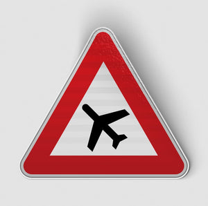 Warning Airplane Designed Stickers