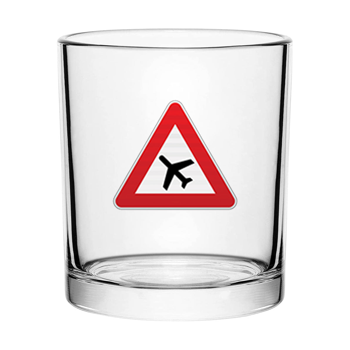 Warning Airplane Designed Special Whiskey Glasses