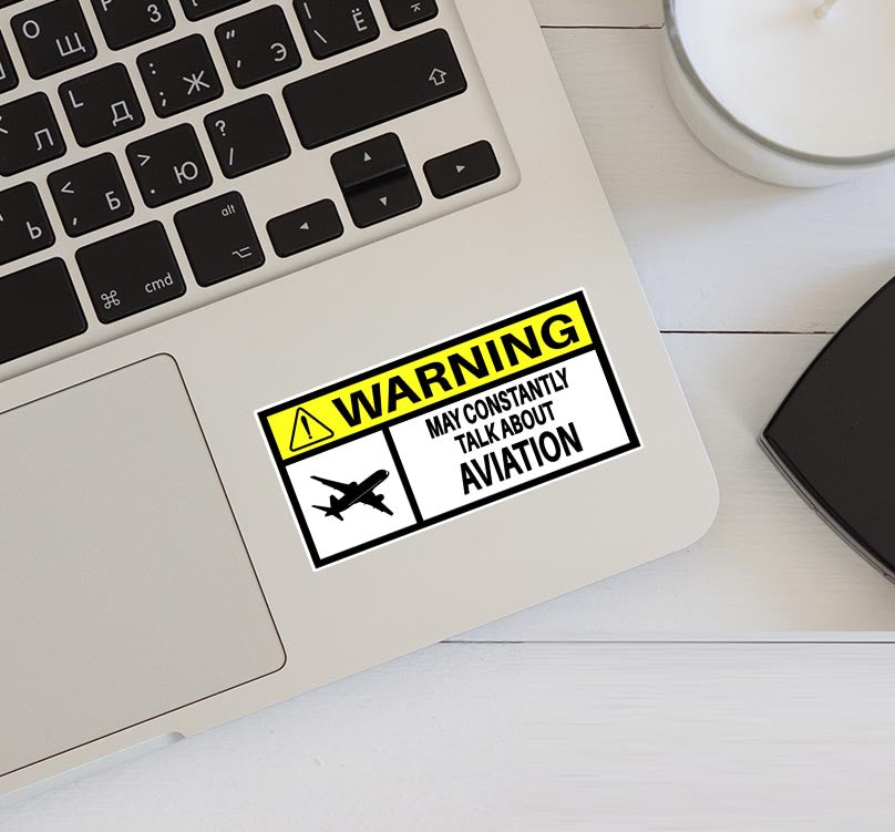 Warning! Aviation Designed Stickers