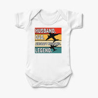 Thumbnail for Husband & Dad & Aircraft Mechanic & Legend Designed Baby Bodysuits