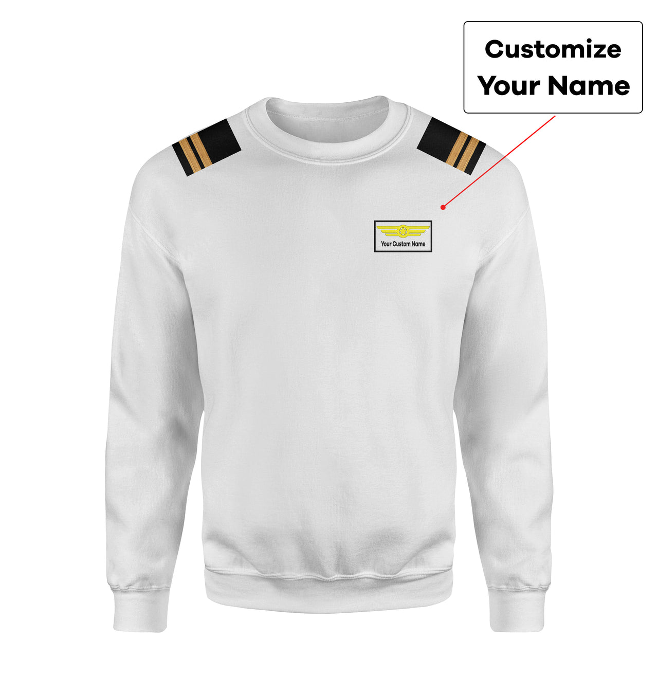 Custom & Name with EPAULETTES (Badge 1) Designed 3D Sweatshirts