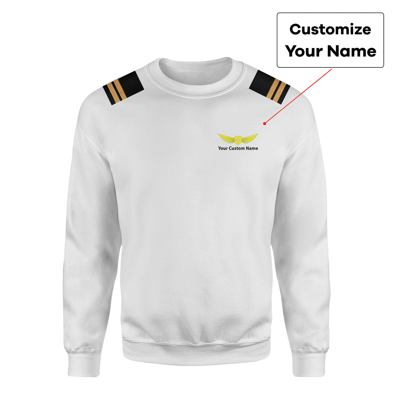 Custom & Name with EPAULETTES (Badge 2) Designed 3D Sweatshirts