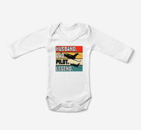 Thumbnail for Husband & Dad & Pilot & Legend Designed Baby Bodysuits